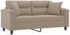 vidaXL 2-Sitzer-Sofa mit Kissen Taupe 140 cm Mikrofasergewebe 3200971 Bild 3