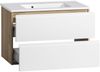 Waschtisch >Paris< in weiß, Wotaneiche, MDF - 80x56x47cm (BxHxT) Bild 4