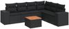 vidaXL 7-tlg. Garten-Sofagarnitur mit Kissen Schwarz Poly Rattan 3257791 Bild 2