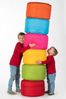 sunnypillow Sitzsack Runder Sitzpouf mit abnehmbarem Bezug, Sitzsack - Hocker rund 25 x 45 cm gelb Bild 4