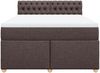 vidaXL Boxspringbett mit Matratze Dunkelbraun 160x200 cm Stoff 3286741 Bild 4