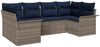vidaXL Garten-Sofa-Set mit Speicher 6 pcs Grau Poly Rattan 3354174 Bild 2