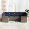 vidaXL Garten-Sofa-Set mit Speicher 6 pcs Grau Poly Rattan 3354174 Bild 3