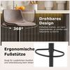 KOMFOTTEU Barhocker (2er Set), 360° drehbare Küchenstühle mit Rückenlehne & Fußstütze Bild 3