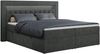 Boxspringbett - Doppelbett mit Multipocket-Matratze und LED - GOLD-6 - 160x200cm - Dunkelgrau Stoff - H4 Bild 3