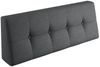 sunnypillow Rückenkissen Palettenkissen gesteppt Rückenkissen 120x40x20/10cm, Anthrazit Bild 2