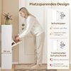 Schmaler Schuhschrank mit 2 Klappfächern und Ablagefläche für Flur und Eingangsbereich, Weiß Bild 4