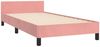 Einzelbettgestell Design für Erwachsene mit Kopfteil Rosa 80x200 cm Samt d3210e Bild 5