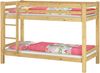 Erst-Holz Etagenbett 90x200 cm, natur, Kiefer massiv, inkl. Rollroste Bild 3