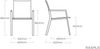 Kettler Stapelsessel Rasmus Alu anthrazit/charcoal mit Teak Stapelstuhl 62 x 60 x 85 cm Bild 2
