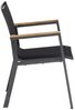 Kettler Stapelsessel Rasmus Alu anthrazit/charcoal mit Teak Stapelstuhl 62 x 60 x 85 cm Bild 4