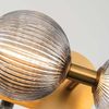Elstead Lighting LED Wandleuchte Palmas 3-flammig 3000K gold Rauchglas Bild 5
