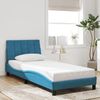 vidaXL Bettgestell mit LED ohne Matratze "Hanko" Blau 90x200 cm Samt 3213761 Bild 4