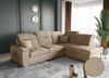 Ecksofa Schlafsofa Sofa FREJA Stoff Brooklyn Cappuccino Ottomane Rechts Bild 2
