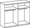Schwebetürenschrank Angie Kleiderschrank Größe braun hickory oak / graphit Bild 4