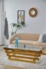 Couchtisch Gold und Klarglas 130 x 70 x 35 cm Bild 3
