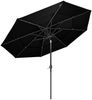 Sonnenschirm, Terrassenschirm mit Aluminium-Mast 3-lagig Schwarz 3 m Bild 3
