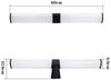 Nettlife LED Spiegelleuchte Bad Spiegellampe Badleuchte Chrom Wandlampe, LED fest integriert, Neutralweiß, Keller Küche Bild 3