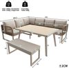 Flieks Gartenlounge-Set, 8-Sitzer Gartenmöbel-Set Sitzgruppe mit handgeflochtenem PE-Rattan Bild 4
