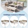 Flieks Gartenlounge-Set, 8-Sitzer Gartenmöbel-Set Sitzgruppe mit handgeflochtenem PE-Rattan Bild 3