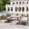 Flieks Gartenlounge-Set, 8-Sitzer Gartenmöbel-Set Sitzgruppe mit handgeflochtenem PE-Rattan Bild 2