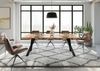 Esstisch Akazie 200x100x76 natur lackiert / Epoxid schwarz, ausgestellte X-Beine anthrazit matt EPOXY Bild 3