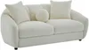 Vente-unique - NAFEKI Sofa and armchair set Stoff Weiß - B 89 cm96 cm x H 73 cm78 cm x L 93 cm182 cm216 cm Bild 4
