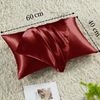 Satin Kissenbezug 40x60 Rot 2er-Set Haargummis Bild 4