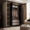 Lookway Kleiderschrank ATRIUM Vier­türiger Schrank mit Glasfront inklusive Trageservice Bild 3