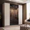 Lookway Kleiderschrank ATRIUM Vier­türiger Schrank mit Glasfront inklusive Trageservice Bild 2