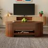 BlingBin Couchtisch (1-St, Höhenverstellbarer Couchtisch mit Ausziehbarer Ablage und Stauraum), Modernes Design für Ihr Wohnzimmer, 110×55.5×40CM Bild 4