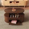 BlingBin Couchtisch (1-St, Höhenverstellbarer Couchtisch mit Ausziehbarer Ablage und Stauraum), Modernes Design für Ihr Wohnzimmer, 110×55.5×40CM Bild 3