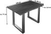 Esstisch Baumkante massiv Akazie nougat 140 x 80 cm silber LAUREN 71263807 Bild 2