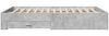 vidaXL Bettgestell mit Schubladen Betongrau 140x200 cm Holzwerkstoff 3280387 Bild 5