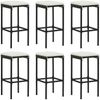vidaXL 7-tlg. Gartenbar-Set mit Kissen Schwarz Poly Rattan 3187621 Bild 4