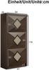 Schuhschrank, mit Rattan-Dekor 3 Klappfächer Retro Holzoptik platzsparender Flurschrank im Landhausstil, Holzwerkstoff Rattanoptik, Dunkelbraun, 54 x 25 x 115 cm Bild 5
