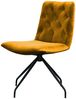 KAWOLA Stuhl NEW CHARME Drehstuhl Esszimmerstuhl Velvet curry 87 x 66 x 52 cm Bild 3