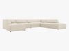 Micadoni Panorama-Ecksofa Ruby 7-Sitzer Rechts Kord Scala Helles Beige Bild 2