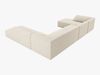 Micadoni Panorama-Ecksofa Ruby 7-Sitzer Rechts Kord Scala Helles Beige Bild 4