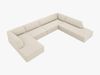 Micadoni Panorama-Ecksofa Ruby 7-Sitzer Rechts Kord Scala Helles Beige Bild 3