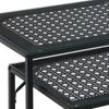 FineBuy Konsolentisch Set 2er Metall mit Glasplatte, Moderne Dekotische für Flur Wohnzimmer, Schmale Ablagetische im Industrial Design, platzsparend und ineinander schiebbar Bild 5
