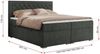 Boxspringbett, Modern Bett mit Multipocket-Matratze und zwei Bettkästen - JASIR - 120 x 200 cm - Dunkelgrau Stoff - H3 Bild 5