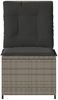 vidaXL Gartensessel mit Liegefunktion und Kissen Grau Poly Rattan 368975 Bild 4