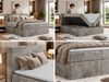 Boxspringbett mit Bettkasten TILION, Bett 180x200 cm mit 7-Zonen-Multipocket-Kern H4, Cord Boxspringbett, Polsterbett, Topper T25 - Hellbraun Cord Bild 2