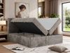 Boxspringbett mit Bettkasten TILION, Bett 180x200 cm mit 7-Zonen-Multipocket-Kern H4, Cord Boxspringbett, Polsterbett, Topper T25 - Hellbraun Cord Bild 4