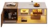 Merax Couchtisch hochglanz Sofatisch Beistelltisch mit LED-Beleuchtung (1-St, 105x50x36 cm), Wohnzimmertisch mit Glastrennwand, Stauraum und App-Steuerung Bild 4