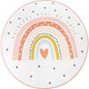 Paco Home Kinderteppich Chicos 552, rund, Höhe: 2 mm, Flachgewebe, Kinder Design, Motiv Regenbogen, Pastell-Farben Bild 5