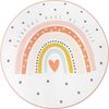 Paco Home Kinderteppich Chicos 552, rund, Höhe: 2 mm, Flachgewebe, Kinder Design, Motiv Regenbogen, Pastell-Farben Bild 4