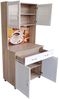 HTI-Living Hochschrank Küchenbuffet mit Glasteil Sonoma/Weiß (Stück, 1-St, 1 Schrank) Küchenschrank Hochschrank Bild 2