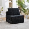 Klappsofa Bett mit Kopf- & Lendenkissen, multifunktionales Schlafsofa, 2-in-1 Faltsofa mit hochdichtem Schaumstoff,Schwarz Bild 2